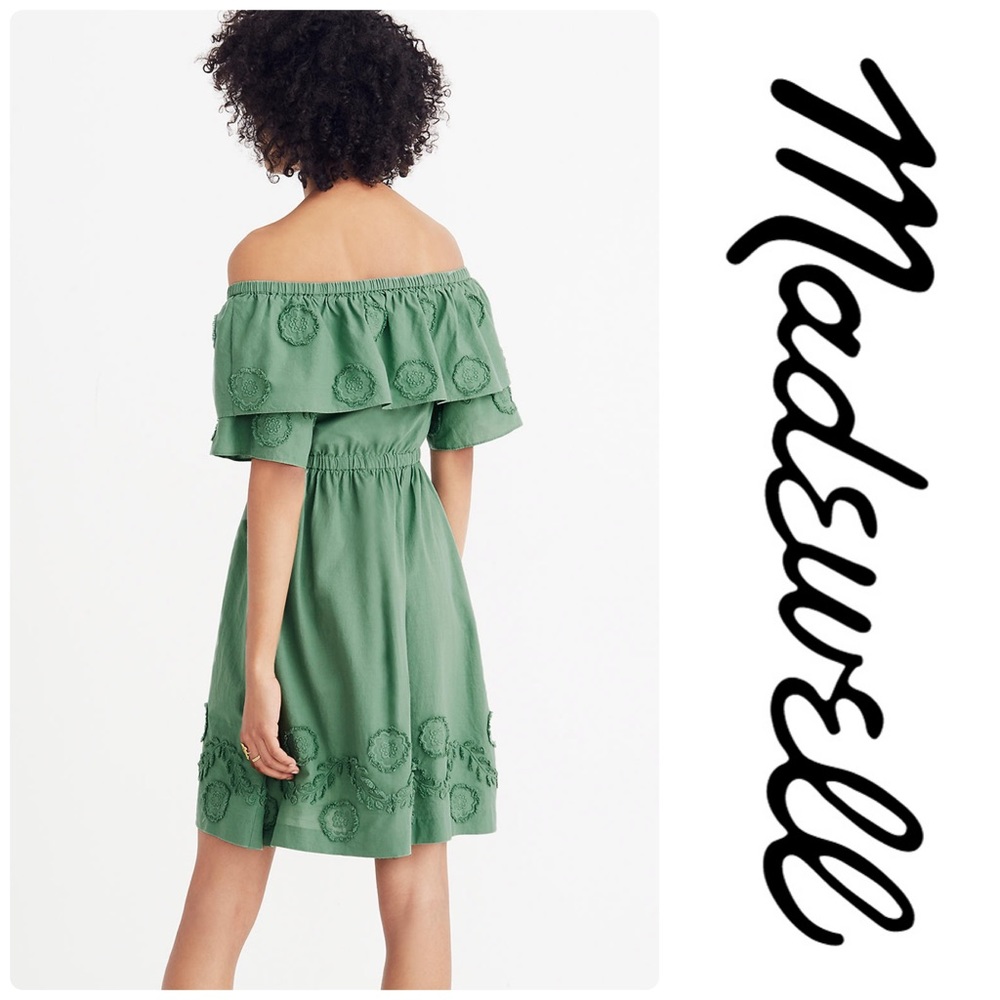 Madewell Appliquéd Off-the-Shoulder Dress - Picture 3 of 4